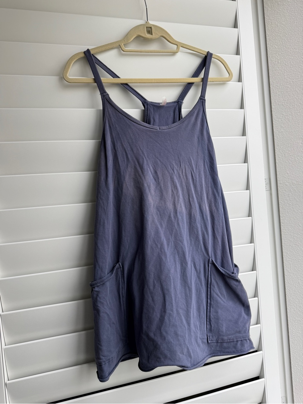 Free People Women’s Slate Blue Tank Dress with Pockets